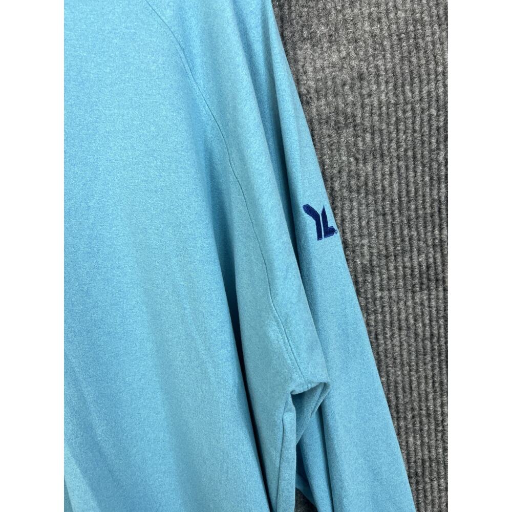 Holderness & Bourne Shirt Mens XL Blue 1/4 Zip Long Sleeve Performance Golf - Picture 3 of 12